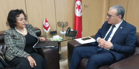 وزير الإقتصاد يجتمع بالمديرة التنفيذية لوكالة الإتحاد الأفريقي للتنمية. - اخبارك الان