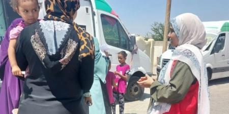 قوافل حياة كريمة تقوم بالكشف الطبى على 1057 مواطن - اخبارك الان