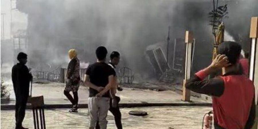 السيطرة على حريق داخل كافيه في وصلة دهشور بـ6 أكتوبر - اخبارك الان