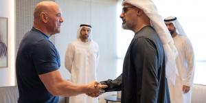 خالد بن محمد بن زايد يستقبل دانا وايت، رئيس منظمة الفنون القتالية المختلطة "UFC" - اخبارك الان