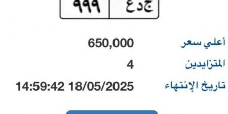 بوابة مرور مصر الإلكترونية تطرح لوحة سيارة بسعر 650 ألف جنيه - اخبارك الان